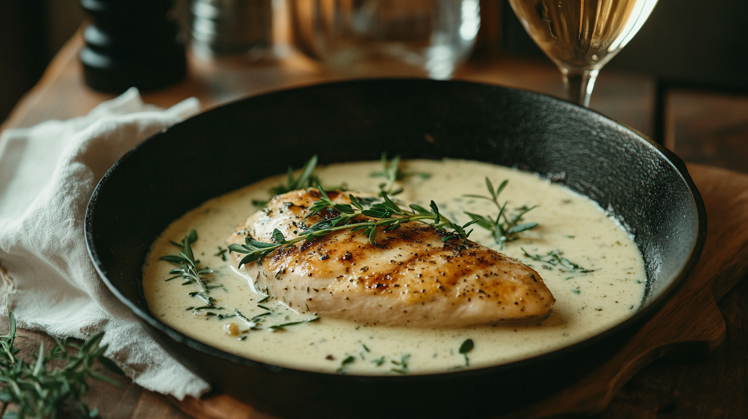Creamy Tarragon Dijon Skillet Chicken