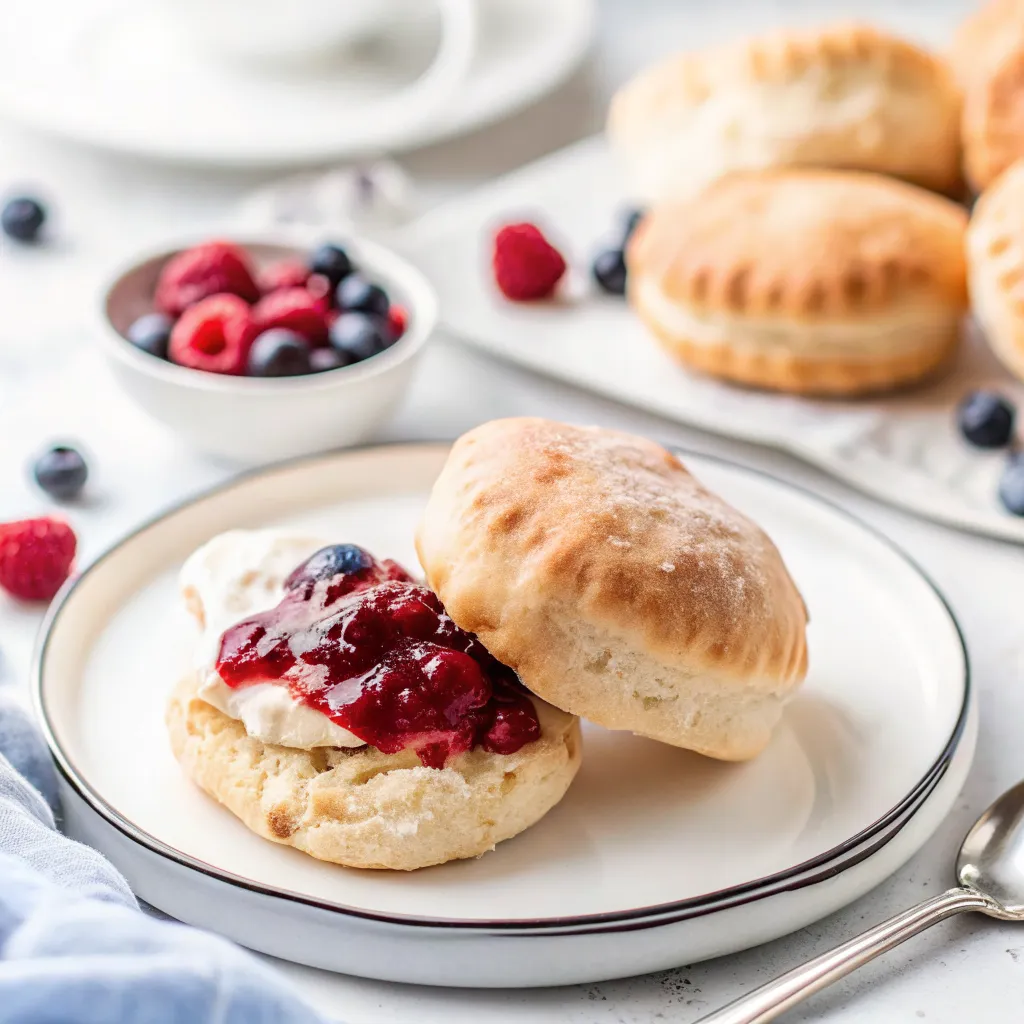 2 Ingredient Greek Yogurt Biscuits with Jam