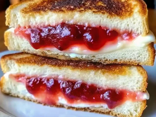 Fried Strawberry Cheesecake Sandwiches with fresh strawberries and cream cheese filling