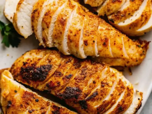 Delicious easy crockpot chicken recipe in a slow cooker with seasonings.