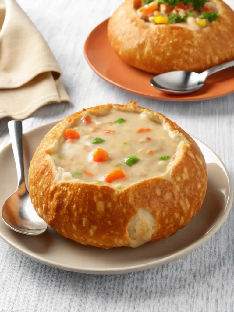 Campbells Loaded Potato Soup with hearty ingredients like bacon and cheddar.