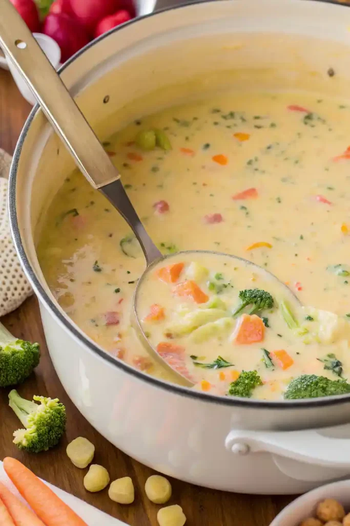 Cheddar Broccoli Potato Soup