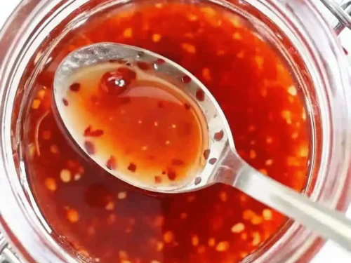 Delicious homemade sweet chili sauce recipe with a balance of sweet and spicy.