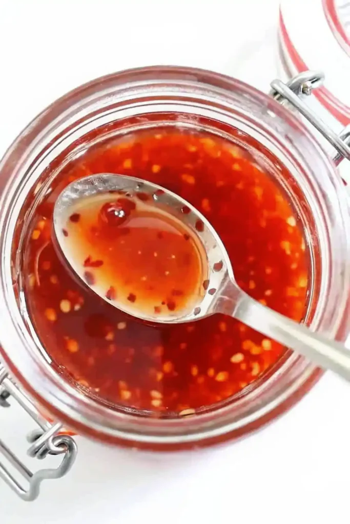 Delicious homemade sweet chili sauce recipe with a balance of sweet and spicy.