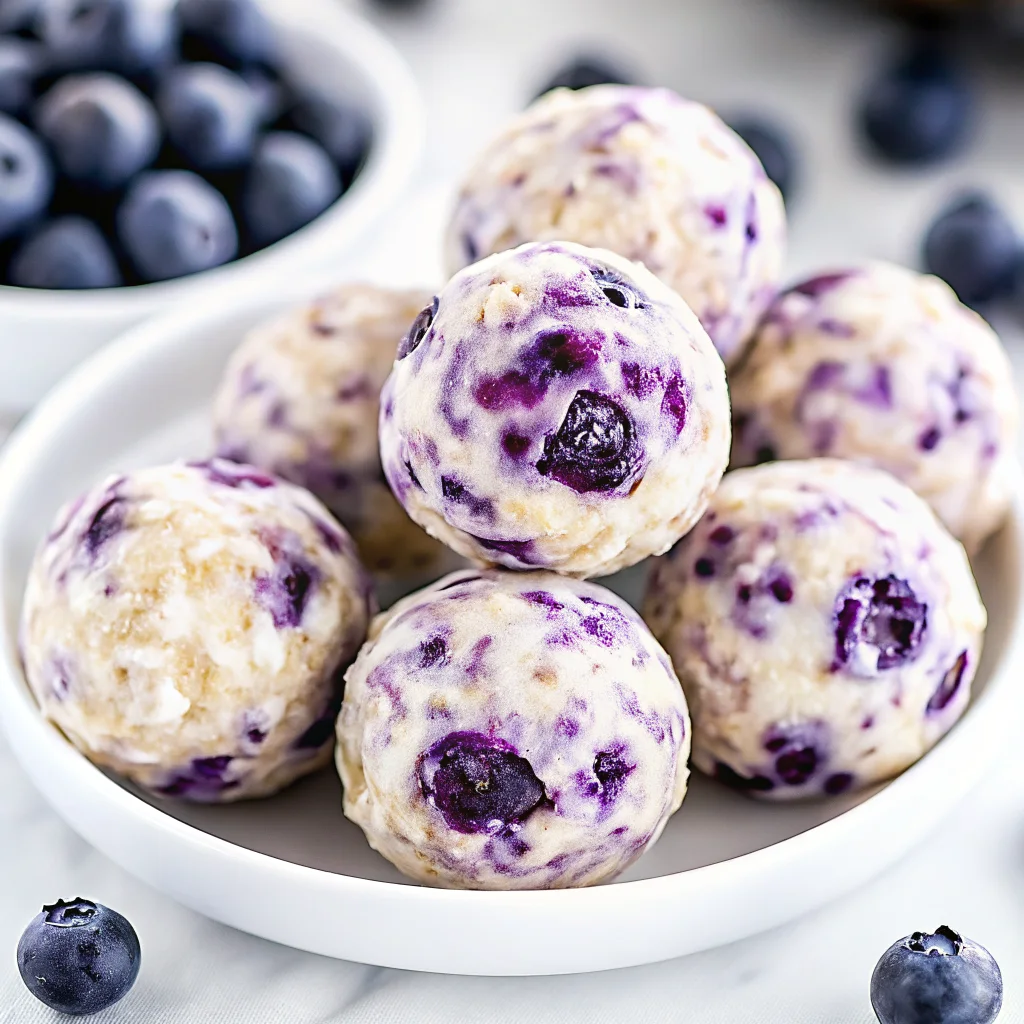 Delicious Blueberry Cheesecake Protein Bites Recipe with low carb ingredients
