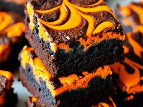 Halloween Cream Cheese Swirl Brownies