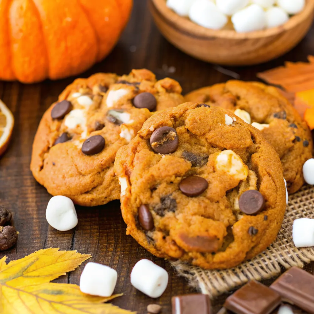 Pumpkin S'mores Cookies