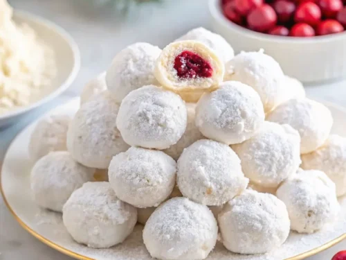 Cherry Snowball Cookies