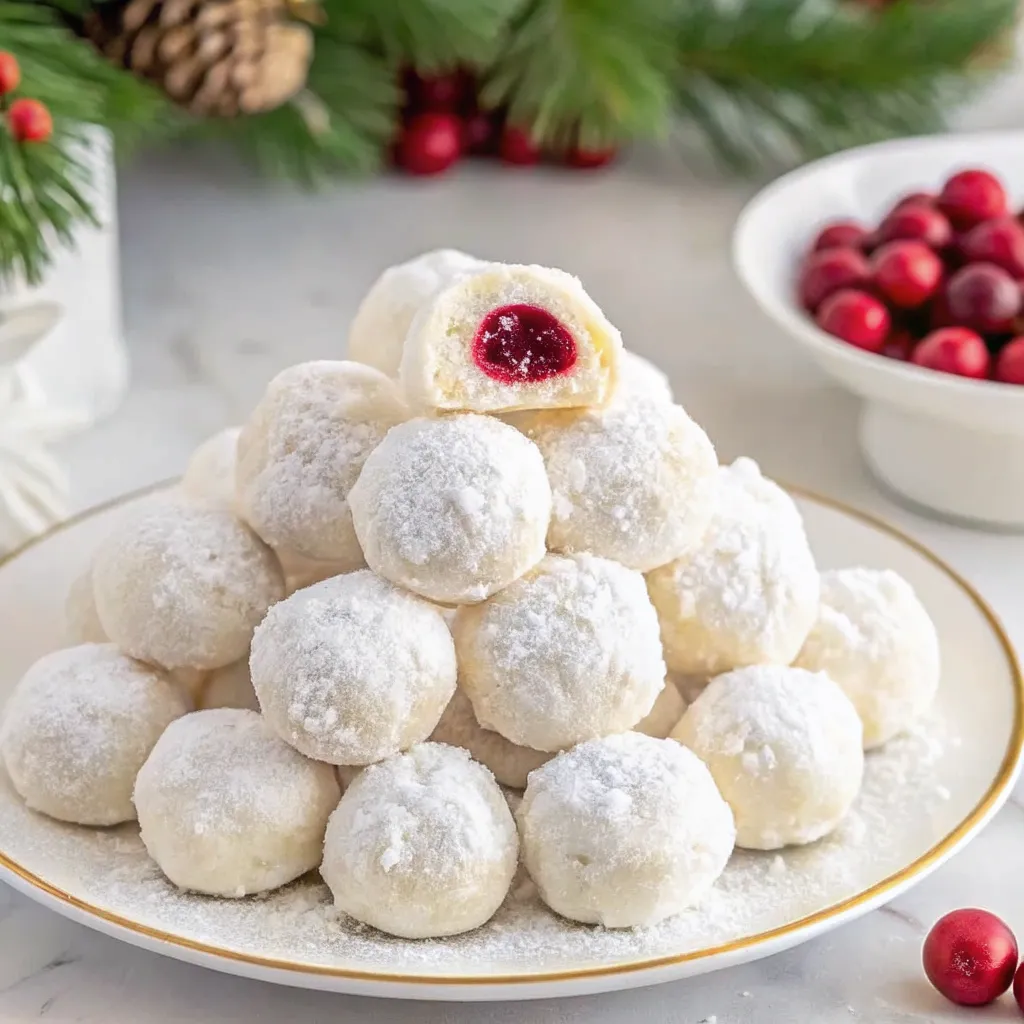 Cherry Snowball Cookies