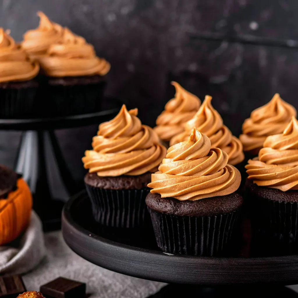 Chocolate Pumpkin Cupcakes