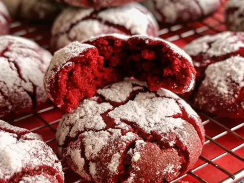 Red Velvet Crinkle Cookies