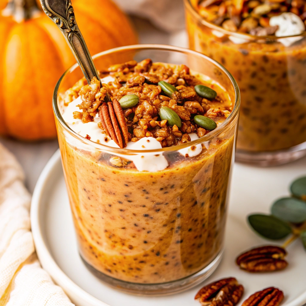 Pumpkin Cheesecake Overnight Oats