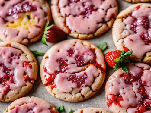 Double Strawberry Sugar Cookies