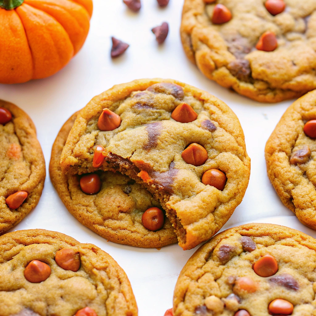 Chewy Cinnamon Chip Pumpkin Cookies