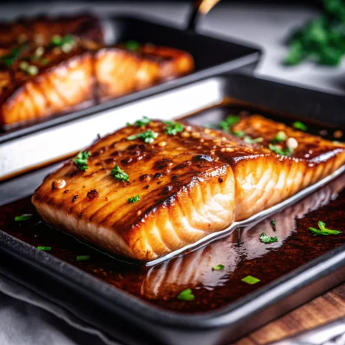 Crispy Honey Garlic Glazed Salmon Recipe