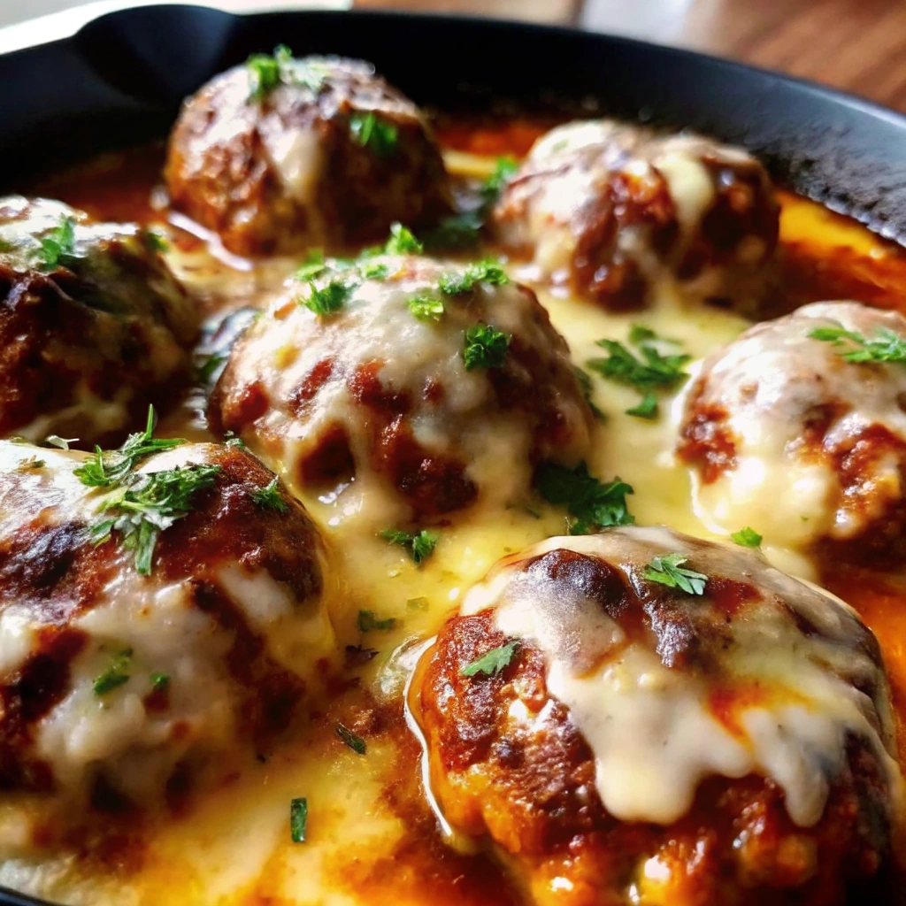 Image of Crockpot French Onion Meatballs