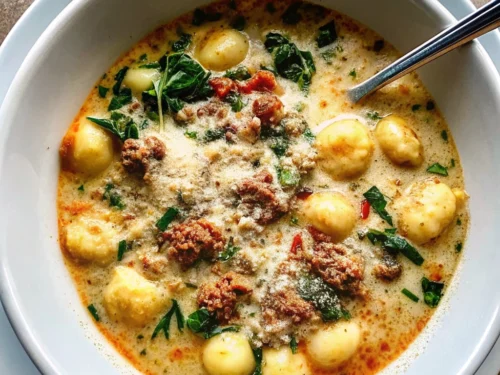 Image of Creamy Italian Sausage Gnocchi Soup