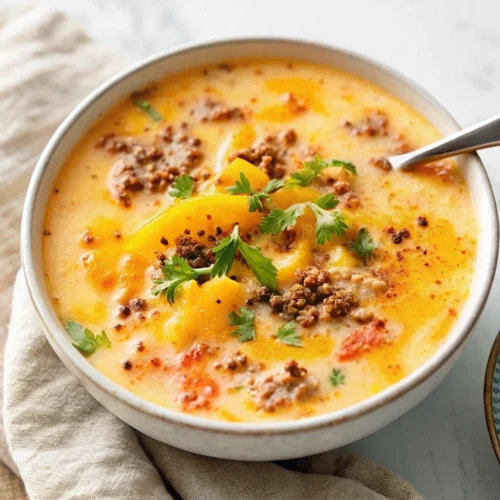 Image if Creamy Cheeseburger Soup
