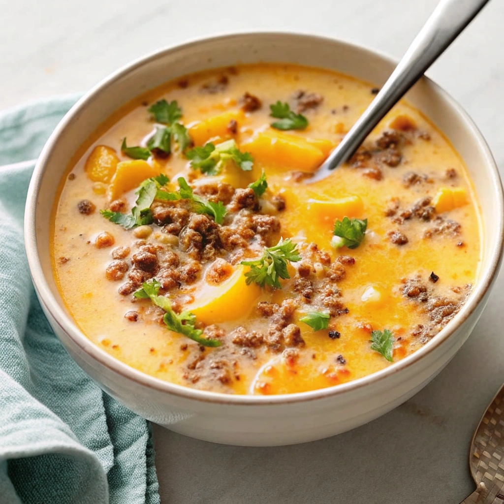 Image of Creamy Cheeseburger Soup