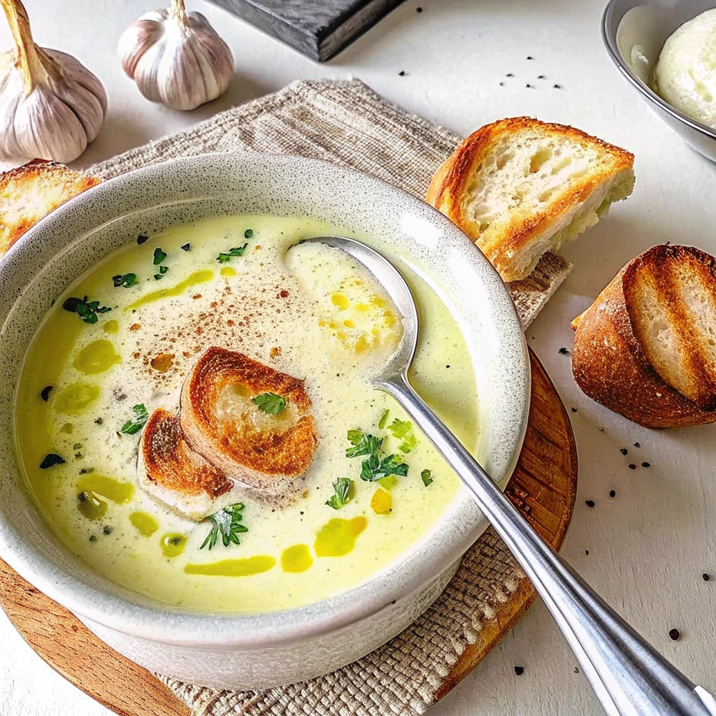 Image of Creamy French Garlic Soup