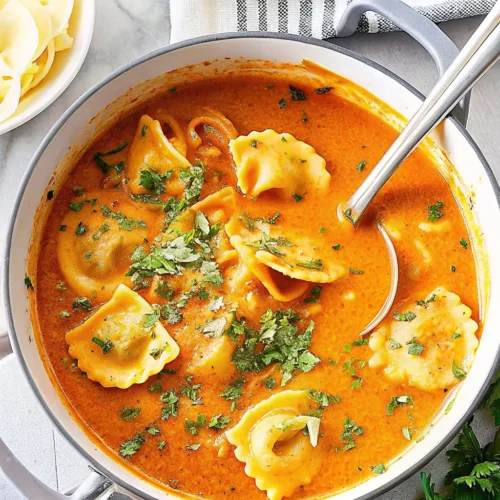 Image of Easy One Pot Ravioli Soup