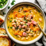 Top view of Basic Ham and Bean Soup
