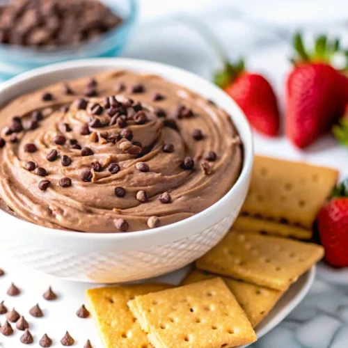 Image of Edible Brownie Batter Dip served with biscuits
