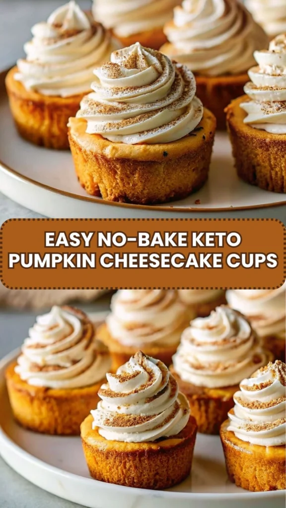 Easy No-Bake Keto Pumpkin Cheesecake Cups Pin?