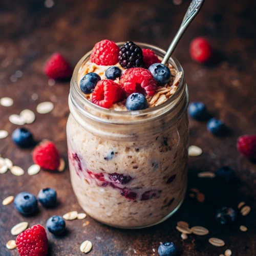 Overnight Oats Triple Berry Burst