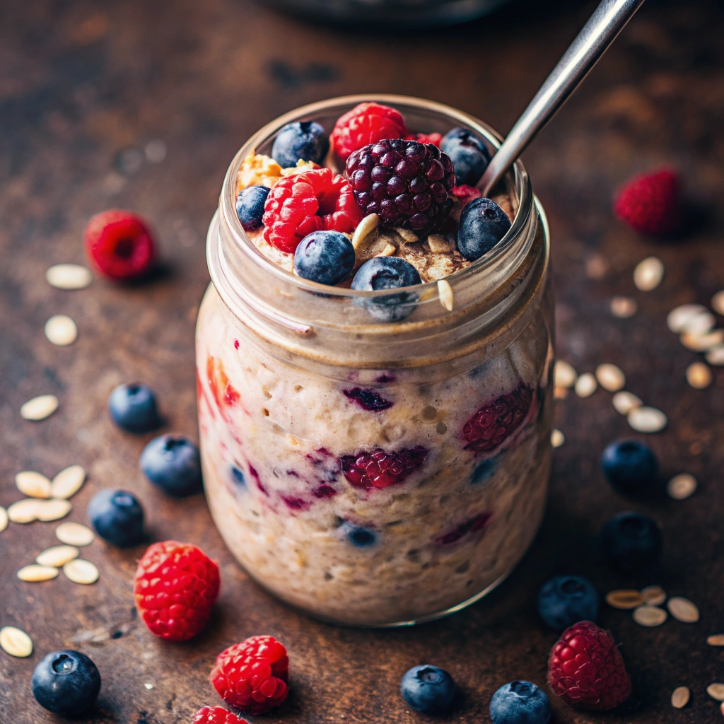 Overnight Oats Triple Berry Burst
