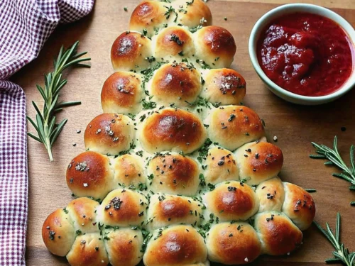 Cheesy Christmas Tree Bread