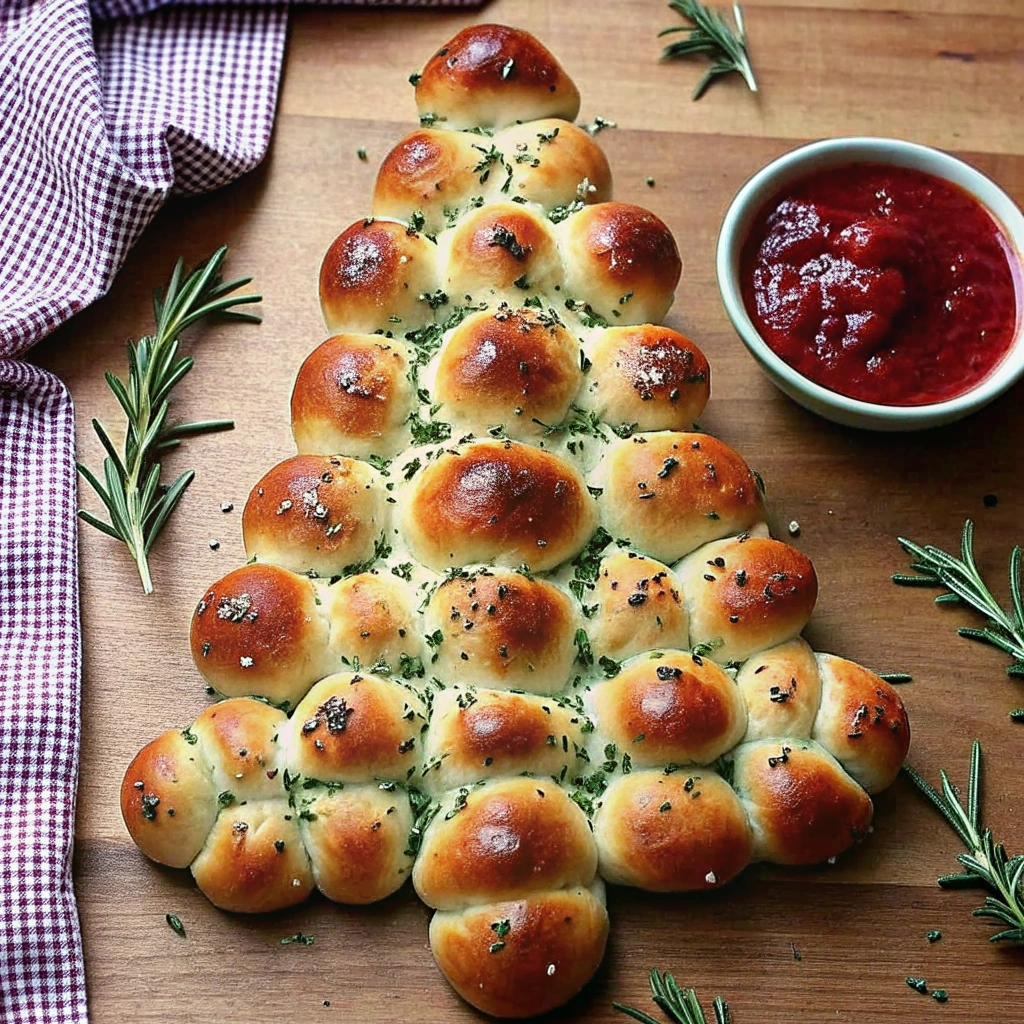 Cheesy Christmas Tree Bread
