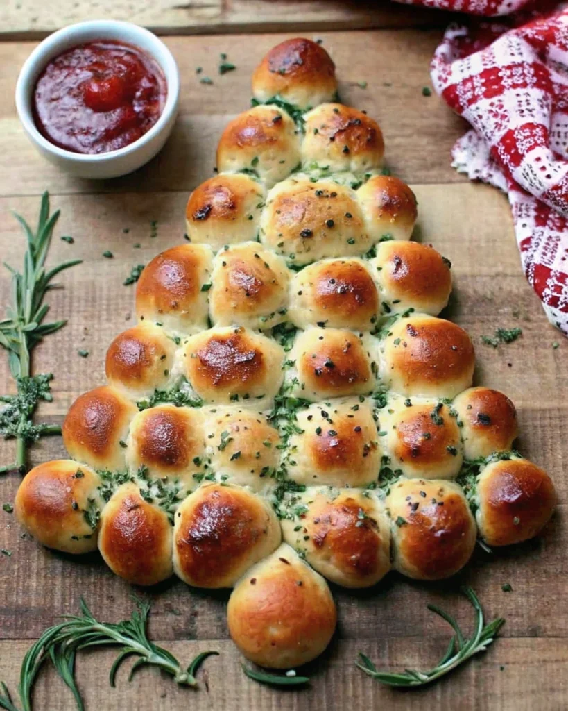 Cheesy Christmas Tree Bread