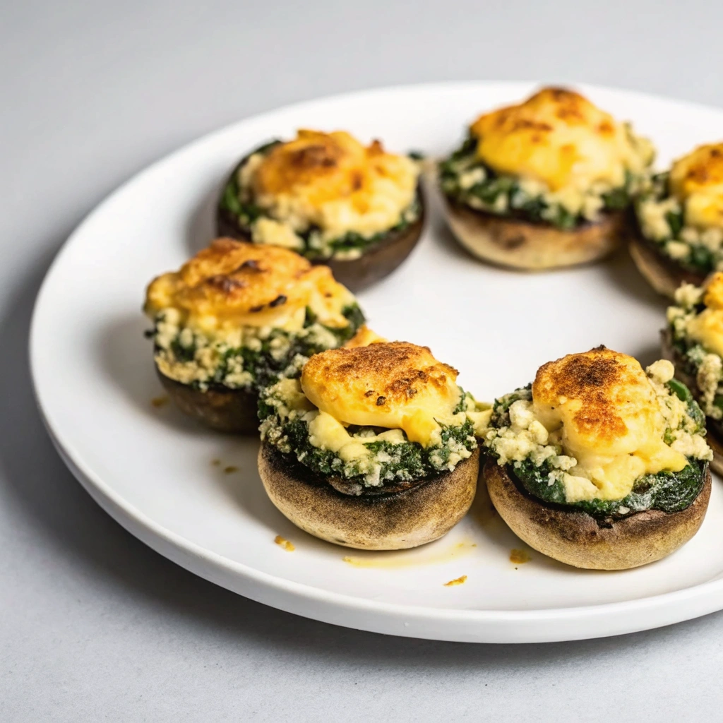 Spinach and Artichoke Stuffed Mushrooms