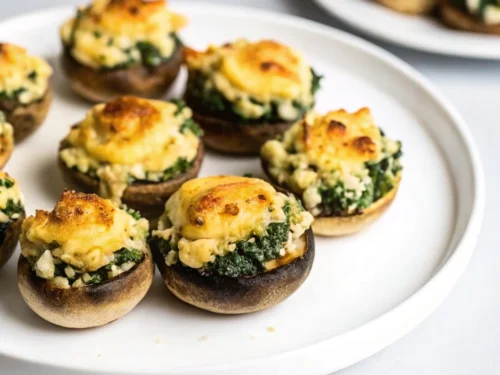 Spinach and Artichoke Stuffed Mushrooms
