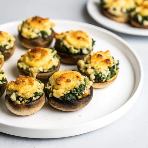 Spinach and Artichoke Stuffed Mushrooms