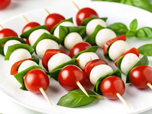Caprese Skewers with Fresh Mozzarella
