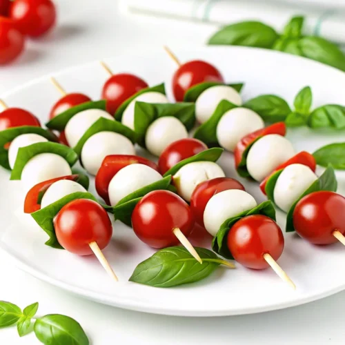 Caprese Skewers with Fresh Mozzarella