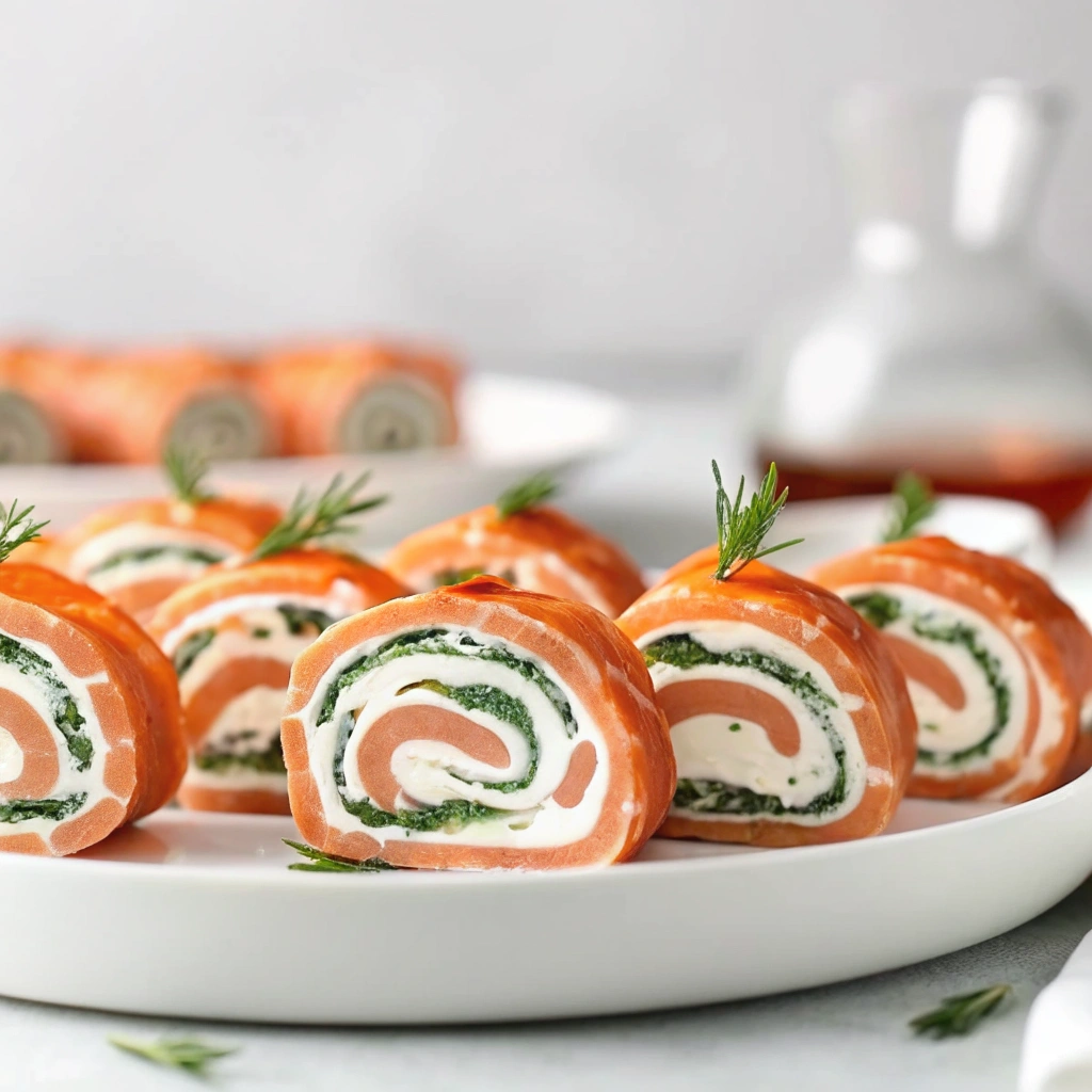 Smoked Salmon Pinwheels with Cream Cheese