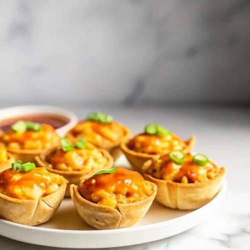 Buffalo Chicken Dip Cups in Tortilla Bowls
