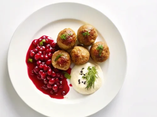 Swedish meatballs with lingonberry sauce