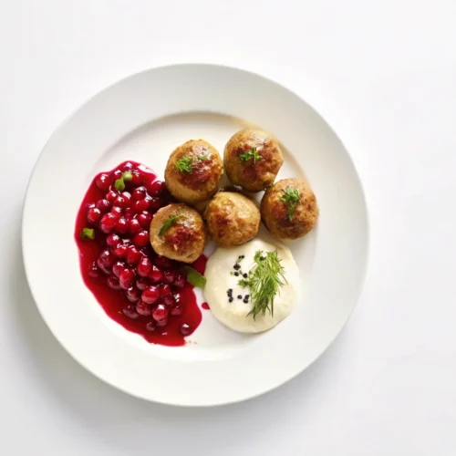 Swedish meatballs with lingonberry sauce