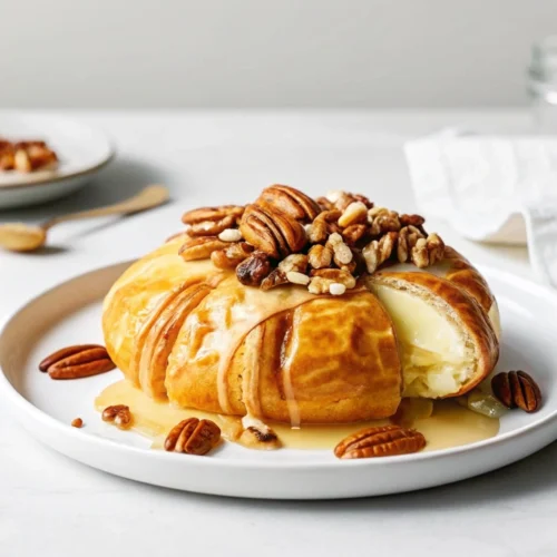 Baked Brie en Croute with Honey and Nuts