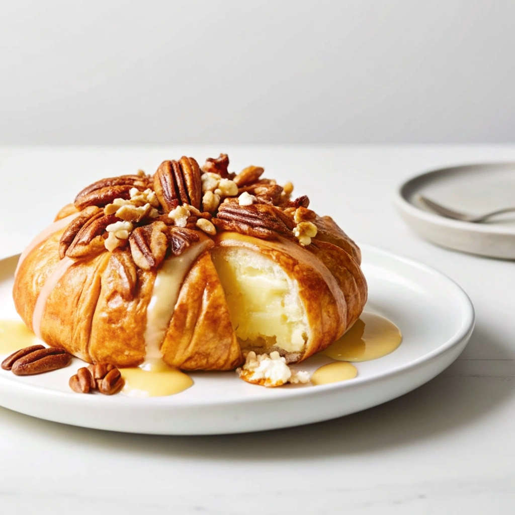 Baked Brie en Croute with Honey and Nuts