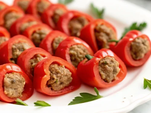 Stuffed Cherry Peppers with Italian Sausage