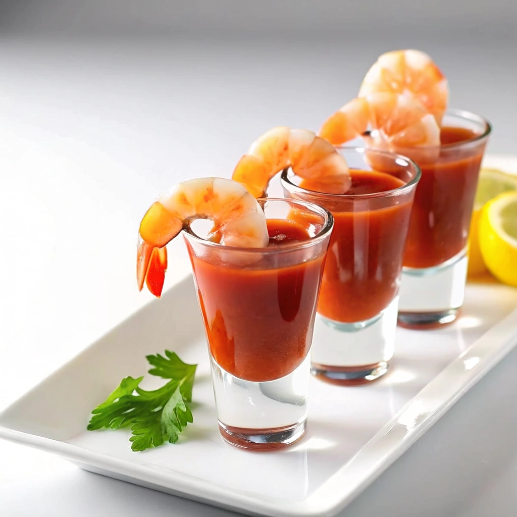 Shrimp Cocktail Shooters with Spicy Cocktail Sauce