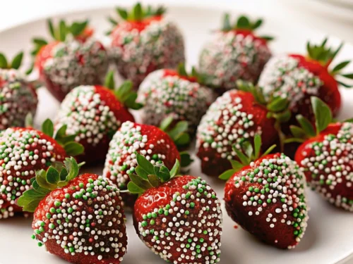 Chocolate-Dipped Strawberries with Holiday Sprinkles