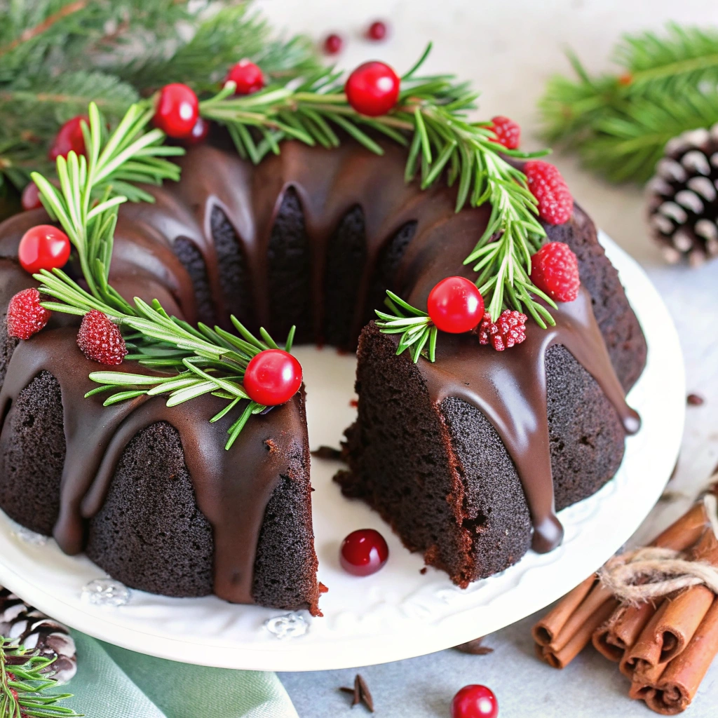 Gingerbread Chocolate Bundt Cake
