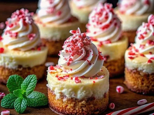 No-Bake Peppermint Cheesecake Bites