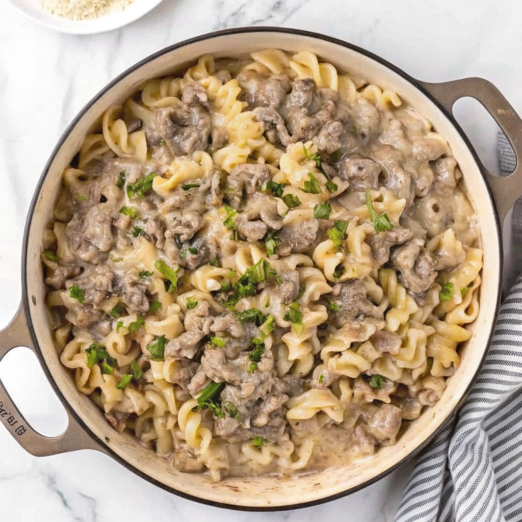 One-Pot Ground Beef Stroganof